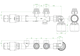 Oventrop Heizkörperanschlussset mit Multiblock T-RTL Eck und Uni SH. Zubehörteile in Weiß/Chrom auf einem neutralen Hintergrund.